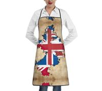 ERSDWRE Grembiule da cucina con stampa astratta della bandiera georgiana Map02 Grembiule da cucina con tasche unisex grembiule da cuoco cottura barbecue giardinaggio