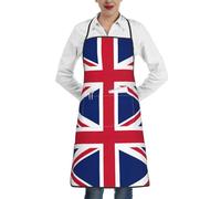ERSDWRE Grembiule da cucina con stampa bandiera britannica grembiule con tasche unisex grembiule da cuoco cottura barbecue giardinaggio