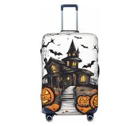 ERSDWRE Happy-Halloween-Vector Print - Copertura elastica per valigie, adatta per accessori da viaggio da 45-81 cm, Nero , L