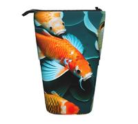 ERSDWRE Hd giapponese Koi Fish Astuccio telescopico Kawaii Cancelleria Bag Zipper Pen Pouch Stand Up Pencil Holder