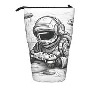 ERSDWRE Monocromatico Sketch Style Gaming Astuccio telescopico Kawaii Cancelleria Bag Zipper Pen Pouch Stand Up Pencil Holder