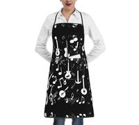 ERSDWRE Musica Simboli Amore Stampa Cucina Grembiuli Da Cucina Grembiule Con Tasche Unisex Chef Grembiule Cottura Barbecue Giardinaggio