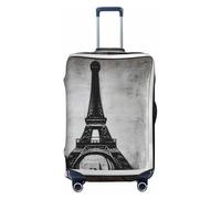 ERSDWRE Parigino caffè Torre Eiffel stampa bagagli copertura elastica valigia copre bagagli Protector adatto 45-81 pollici accessori da viaggio, Nero , XL