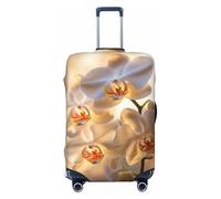 ERSDWRE Phalaenopsis - Copertura elastica per valigie, con stampa, adatta per accessori da viaggio da 45,7 a 81,7 cm, Nero , S