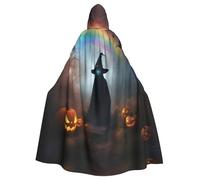 ERSDWRE Rainbow Halloween Ghost Witch Hat Spiders Stampa Halloween Mantello Con Cappuccio Per Uomini Donne Con Cappuccio Mantello Robe Per Costumi Medievale Mantello Cosplay