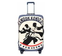 ERSDWRE Taekwondo, copertura elastica per bagagli, con stampa, adatta per accessori da viaggio da 45,7 a 81,7 cm, Nero , XL