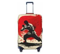 ERSDWRE Taekwondo, copertura elastica per bagagli, con stampa, adatta per accessori da viaggio da 45,7 a 81,7 cm, Nero , XL