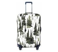 ERSDWRE White Trees - Copertura elastica per valigia, motivo mimetico, adatta per accessori da viaggio da 45,7 a 81,7 cm, Nero , M