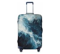 ERSDWRE Within The Tides - Copertura elastica per valigia, adatta per accessori da viaggio da 45,7 a 81,7 cm, Nero , XL