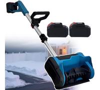 ErShangMao Pala da Neve Elettrica Portatile-Spazzaneve Senza Fili,Motore Brushless da 600 W + 30 Minuti di Durata della Batteria,Larghezza di Pulizia di 25,4 Cm E profondità di 16 Cm 2batteries