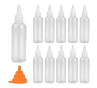 ErShiPing 12 Pz Flacone Dosatore, 100 ML Squeeze Bottles, Bottiglia Squeeze di Plastica, Dispenser da Cucina, Flaconi Comprimibili, Flaconi Contenitore per Olio Salsa Condimento Ketchup (Trasparenza)