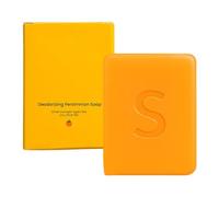 Ersimmon - Sapone per anziani, sapone esfoliante delicato con profumo rinfrescante per tutti i tipi di pelle, 150 g (arancione, 8 cm)