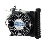 ERSINIAN AF0510T-CA Radiatore raffreddato ad Aria da 10 l/min, con Ventola, scambiatore di Calore per Olio Idraulico, Bassa rumorosità, efficiente Assorbimento degli Urti (AC 220 V)