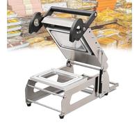 ERSINIAN Confezionatrice Manuale per Alimenti da asporto, Macchina semiautomatica per confezionamento di Alimenti da asporto, 7-8 cicli al Minuto, per Verdura, Frutta, Carne e Pesce, 20 * 14 cm