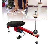 ERSINIAN Macchina avvolgitrice elettrica con Film Estensibile, Dispenser per Pallet, avvolgitrice per Pallet, Dispenser per Film Estensibile, Diametro tavola Girevole 40 cm, Altezza: 80 cm