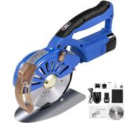 ERSINIAN Macchina da Taglio per Tessuti Senza Fili, velocità Regolabile, Spinta Manuale, elettrica, rotativa, per Tessuti, Fibre Tagliate, Cotone, Carta ondulata, Seta, Pelle (RCS)