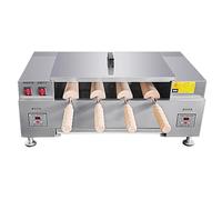 ERSINIAN Macchina per Grigliare Coni Gelato e Torte a Camino Commerciale con Display Digitale e 4 rulli antiaderenti per Pasticceria e Cibo da Strada