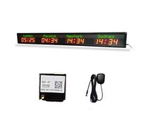 ERSINIAN Orologio Digitale con Fuso orario Mondiale, Display a Parete per 4/5/6 Città, correzione Automatica dell'ora Tramite GPS, Nome della Città modificabile, funzionalità multifuso orario