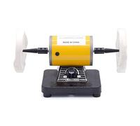 ERSINIAN Pulidora de banco de 200 W con velocidad Ajustable, torno pulidor de Dos ruedas con discos de Algodón dobles, para joyería, Metal, Madera, Jade, cuchillos, plástico y Uso doméstico.
