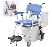 ERSINIAN Sedia da Doccia Comoda da Comodino con Ruote, Elevata capacità di carico per Anziani e disabili, da Utilizzare in Bagno