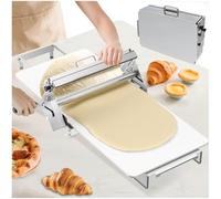 ERSINIAN Sfogliatrice Pieghevole, Macchina compatta per stendere la Pasta manualmente, Spessore Regolabile da 0 a 25 mm, per Croissant, cucine domestiche e Piccole panetterie 90x40 cm