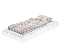 Erst-Holz Cassettone Letto Bianco per I Nostri Letti 90x200 in Pino con doghe rigide 90.10-S7W
