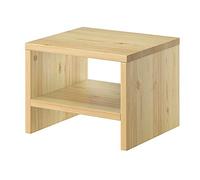 Erst-Holz Moderno Comodino in Pino massello con ripiano Inferiore 90.20-K5