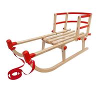Erst-Holz Sette Varianti x Slitta Classica Davos Pieghevole 105 cm per Tutti in Solido Faggio V-22-105, Accessori per Slitta:con Schienale
