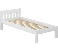 Erst-Holz Solido Letto Bianco per Materasso 90x200 in Pino con doghe rigide 60.38-09W