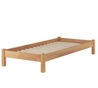 Erst-Holz Solido Lungo Letto futon 100x220 in Faggio massello Laccato con doghe rigide 60.84-10-220