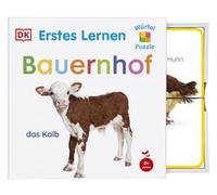 Erstes Lernen Würfelpuzzle. Bauernhof
