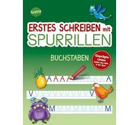 Erstes Schreiben mit Spurrillen. Buchstaben: Übungsblock zum Schreiben lernen mit geprägten Buchstaben, für ein klares Schriftbild, einfache Stiftführung, für Vorschule und 1. Klasse