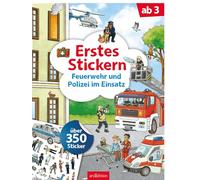 Erstes Stickern - Feuerwehr und Polizei im Einsatz: Über 350 Sticker | Erstes Stickerheft für Kindergarten-Kinder ab 3 Jahren