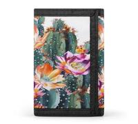 ERSTSNCK Blooming Green Portafoglio da viaggio elegante porta carte d'identità sottile di sicurezza tre volte borsa per uomini e donne