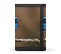 ERSTSNCK Blue Bird Portafoglio da viaggio elegante porta carte d'identità sottile di sicurezza tre volte borsa per uomini e donne