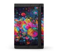 ERSTSNCK Elegante portafoglio da viaggio colorato con porta carte d'identità, sottile, pieghevole, per uomini e donne