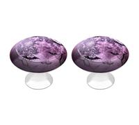 ERSTSNCK Manopole per armadietti a forma di luna viola, con foro singolo, con vite, semplici pomelli rotondi per armadietti da cucina, cassettiere, armadi da bagno e armadi