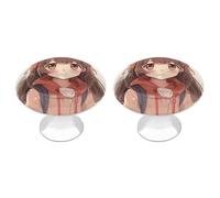ERSTSNCK Manopole per armadietti anime giapponesi a foro singolo solido con vite Pomelli rotondi semplici per armadio da cucina per cassettiere da cucina armadi e armadi da bagno