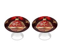 ERSTSNCK Pomelli per armadietti a campana dorata a forma di palla di Natale, con foro solido, con vite, semplici pomelli rotondi per armadietti da cucina per cassettiere da cucina, armadi e armadi da
