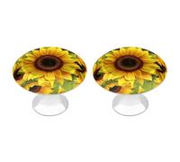 ERSTSNCK Pomelli per armadietti a forma di girasole, con foro singolo, con vite, semplici pomelli rotondi per armadietti da cucina per cassettiere da cucina, armadietti da bagno e armadi