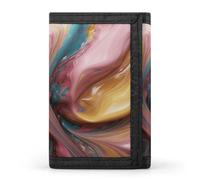 ERSTSNCK Portafogli da viaggio con liquidi colorati, elegante porta carte d'identità, sottile, tre volte per uomini e donne