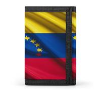 ERSTSNCK Portafoglio da viaggio con bandiera del Venezuela, elegante porta carte d'identità, sottile, tre volte per uomini e donne
