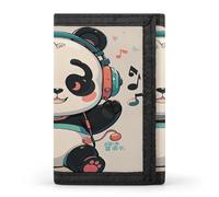 ERSTSNCK Portafoglio da viaggio con panda, elegante porta carte d'identità, sottile, tre volte per uomini e donne