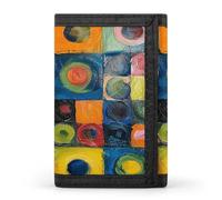 ERSTSNCK Portafoglio da viaggio in stile colorato con elegante porta carte d'identità, sottile, pieghevole, per uomini e donne