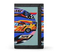 ERSTSNCK Speed Racing - Portafoglio da viaggio per sport estremi, elegante, con porta carte d'identità, sottile, pieghevole, per uomini e donne