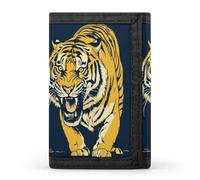 ERSTSNCK Tiger Painting Art Portafoglio da viaggio elegante porta carte d'identità sottile di sicurezza tre volte borsa per uomini e donne