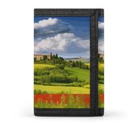ERSTSNCK Tuscany Spring Portafoglio da viaggio elegante porta carte d'identità sottile di sicurezza tre volte borsa per uomini e donne