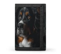 ERSTSNCK Un portafoglio da viaggio con cane bernese, elegante porta carte d'identità, sottile, tre volte per uomini e donne
