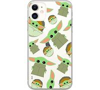 Ert Group custodia per cellulare per Apple Iphone 11 originale e con licenza ufficiale Star Wars, modello Baby Yoda 006 adattato in modo ottimale alla forma dello smartphone, parzialmente trasparente