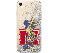 ERT GROUP custodia per cellulare per Apple Iphone 7/8/ SE 2/ SE 3 originale e con licenza ufficiale Disney, modello Minnie 072 adattato alla forma dello smartphone, con effetto glitter overflow